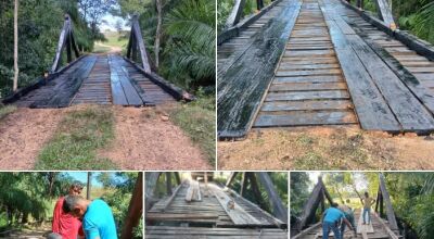 Prefeitura concluiu a reforma da ponte na região da Fazenda Nossa Senhora Aparecida em Bonito