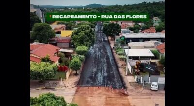 Recapeamento na Rua das Flores começou e serviços estão a todo vapor em Bonito