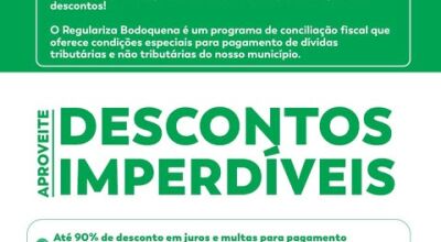 REFIS 2025 oferece até 90% de desconto para regularização de dívidas em Bodoquena