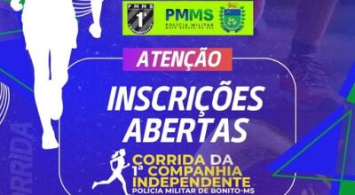 1ª Corrida da 1ª Companhia Independente de Polícia Militar celebra 190 anos da PMMS em Bonito