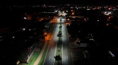Avenida Heron do Couto recebeu novas lâmpadas de LED e já ganha pintura de sinalização 