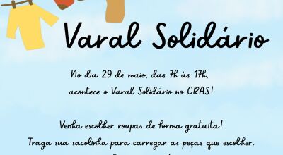 Varal Solidário estará disponível dia 29 de maio em Bonito