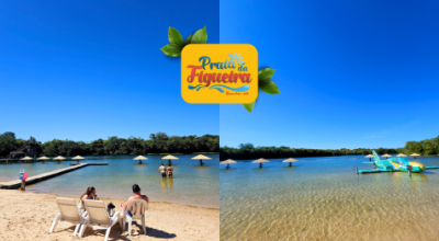 Relaxe a beira da água, aproveite a natureza na Praia Da Figueira