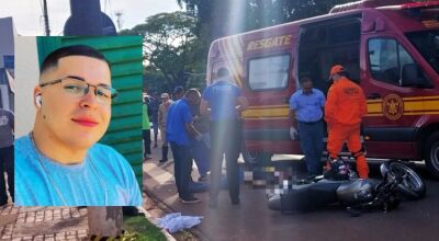 Motociclista bate em carro, atinge placa e morre em MS