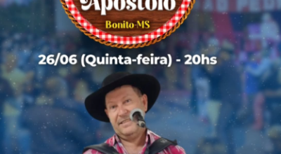 Bonito celebra tradição com a 95ª Festa de São Pedro Apóstolo e show de Gauchinho e Banda
