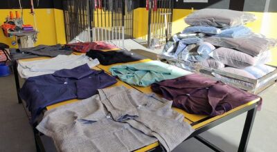 Mais de mil peças de inverno confeccionadas em penitenciária são entregues ao Hospital São Julião