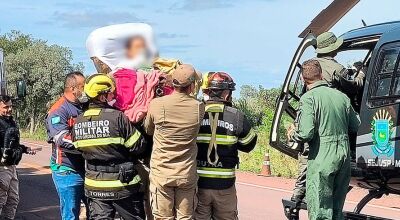 Criança vítima de acidente com ônibus na BR-262 tem perna amputada em MS