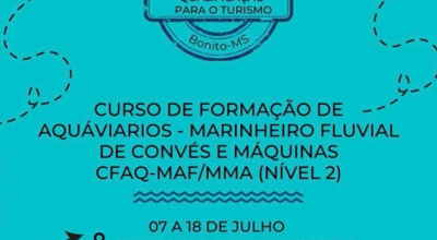 Curso de Formação de Aquaviários Marinheiro Fluvial de Convés e Máquinas está com inscrições abertas