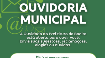 Ouvidoria Municipal de Bonito está à disposição da população