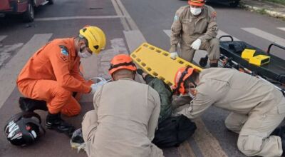 Jovem perde os dentes ao cair de moto em MS