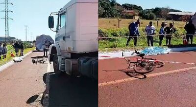 Ciclista morre ao ser atingido por carreta no Anel Viário 