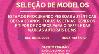 Festival de Inverno de Bonito seleciona modelos para desfile de marcas autorais de MS