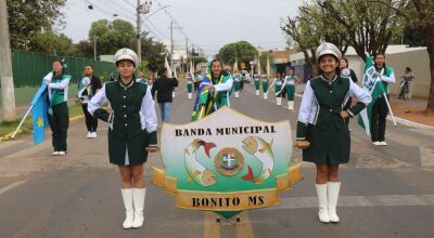 Banda Municipal de Bonito celebra 7 de Setembro com desfile e conquista estadual