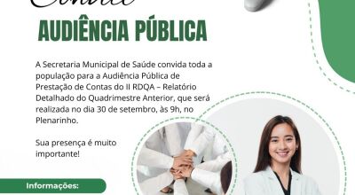 Secretaria de Sa&uacute;de de Bonito realiza Audi&ecirc;ncia P&uacute;blica de Presta&ccedil;&atilde;o de Contas