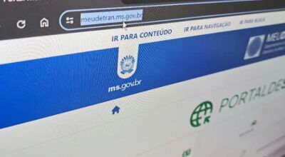 Digitar o site oficial do Detran de Mato Grosso do Sul no navegador web evita preju&iacute;zo com golpes