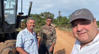 Josmail acompanha servi&ccedil;o de patrolamento e o cascalhamento em Bonito