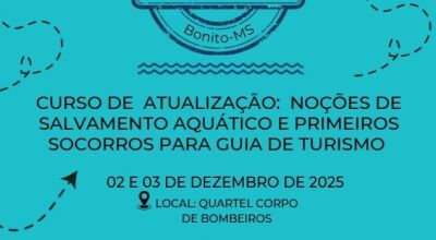 Bonito ter&aacute; Curso de Atualiza&ccedil;&atilde;o  Salvamento Aqu&aacute;tico e Primeiros Socorros; veja como participar