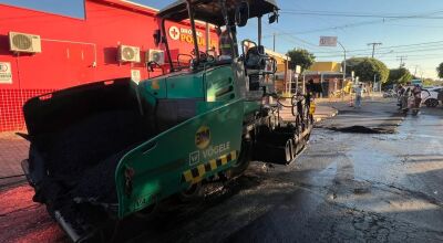 Rua Pedro &Aacute;lvares Cabral recebe novo recapeamento em Bonito