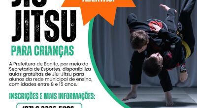 Bonito oferece  aulas gratuitas de Jiu-Jitsu para crian&ccedil;as de 8 a 15 anos