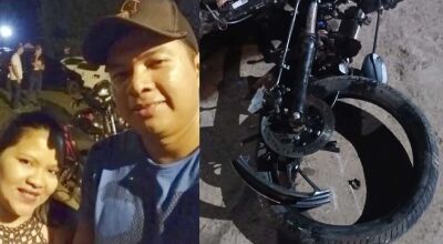 Casal morre em acidente entre moto e carro 