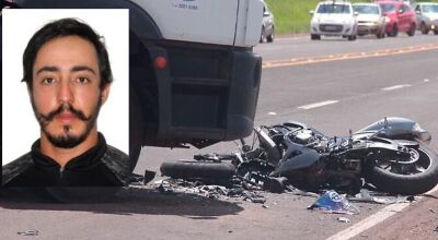 Motociclista morto em colis&atilde;o com caminh&atilde;o em MS