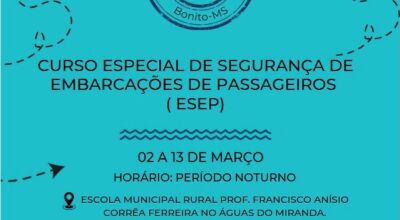 Bonito realiza realiza o Curso Especial de Seguran&ccedil;a de Embarca&ccedil;&otilde;es de Passageiros