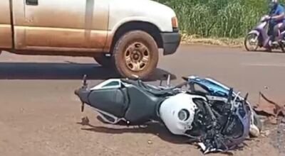 Morre motociclista atropelado por caminhonete em MS