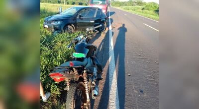 Mulher tem mal s&uacute;bito durante capotamento e colis&atilde;o com motocicleta em MS