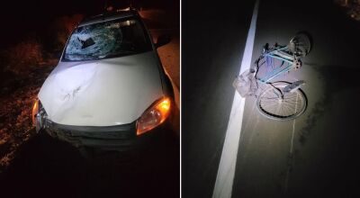 Ciclista de 62 anos morre ao ser atropelado por caminhonete 