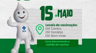 Hoje &eacute; dia de vacina&ccedil;&atilde;o em Bonito; veja os postos dispon&iacute;veis na cidade