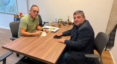 Prefeito participa de reuni&atilde;o com diretor-presidente interino e coordenador de despesas da Ag&ecirc;ncia
