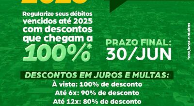 Regulariza Bonito 2026 est&aacute; em vigor at&eacute; o dia 30 