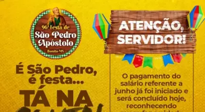 Prefeitura paga sal&aacute;rio de servidores municipais nesta quinta-feira