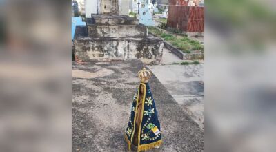 Nossa Senhora &eacute; furtada de igreja e escondida em cemit&eacute;rio em MS