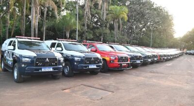 MS investe R$ 176 milh&otilde;es e refor&ccedil;a seguran&ccedil;a com 522 novas viaturas, armas e coletes