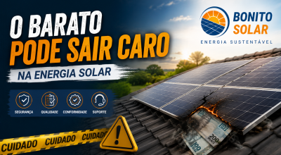 Bonito Solar alerta: o barato pode sair caro na hora de investir em energia solar