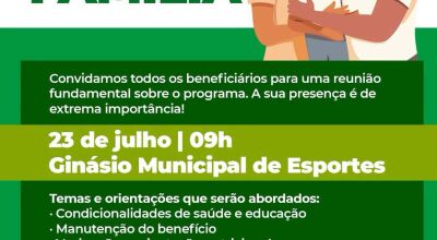 Prefeitura realiza reuni&atilde;o de orienta&ccedil;&atilde;o para fam&iacute;lias atendidas pelo programa no dia 23 de julho