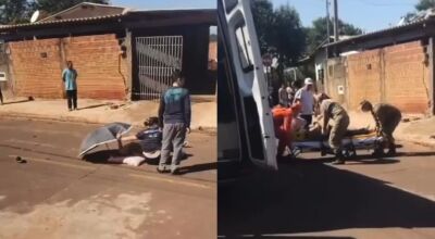 Homem agride a pr&oacute;pria m&atilde;e, atropela casal e esfaqueia vizinho  