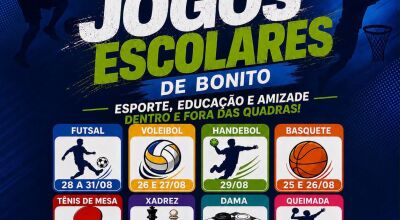 Jogos Escolares de Bonito come&ccedil;am no dia 21 e re&uacute;nem estudantes de toda a cidade