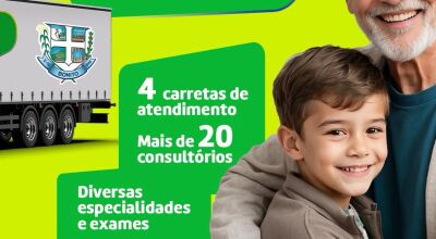Carreta da Sa&uacute;de chega a Bonito com consultas e exames gratuitos entre os dias 8 e 10 de setembro