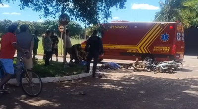 Mulher morre em batida entre motos em Mato Grosso do Sul
