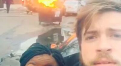 Selfie em frente &agrave; lixeira em chamas n&atilde;o acaba bem