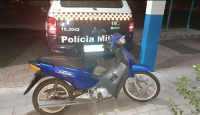 BONITO - Motocicleta furtada é recuperada em menos de 24h pela Polícia Militar de Bonito