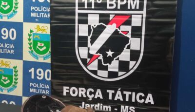 FORÇA TATICA de Jardim prende autor com revolve cal. 357 sem registro em rodovia MS-382.