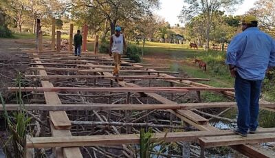 Após 14 anos, prefeitura reconstrói ponte da Fazenda São Sebastião, com acesso a MS-345 em Bonito