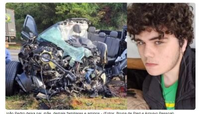 Adolescente de MS morre em acidente que destruiu caminhonete em rodovia de SP