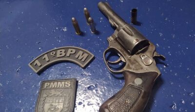 PM de Nioaque prende Homem com posse de arma de fogo ilegal e disparo em via pública