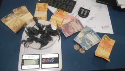 PM de Nioaque prende mulher e menor por tráfico de drogas.