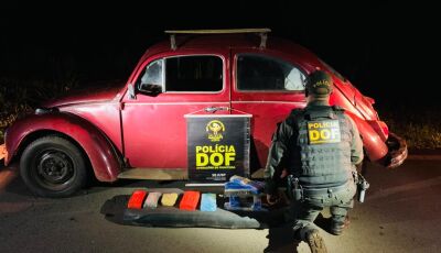 Dof apreende fusca com quase R$ 340 mil em drogas