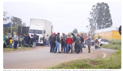 Sobe para 33 número de trechos bloqueados em rodovias de Mato Grosso do Sul; confira